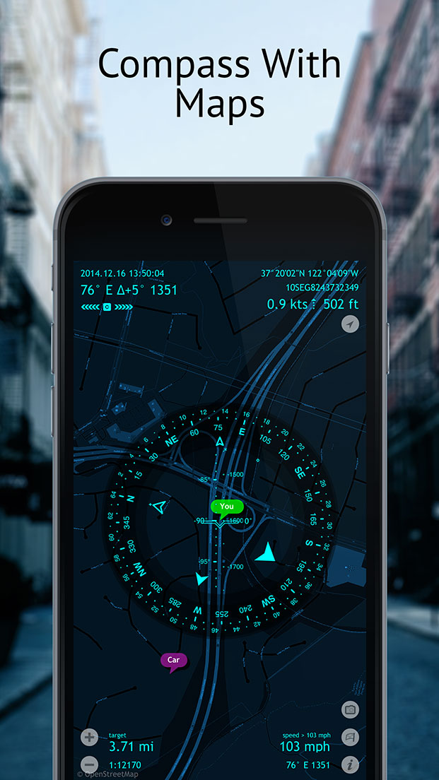 Compass – Best Compass, Maps GPS Navigator Kit for iPhone, iPad, iOS Android | Happymagenta