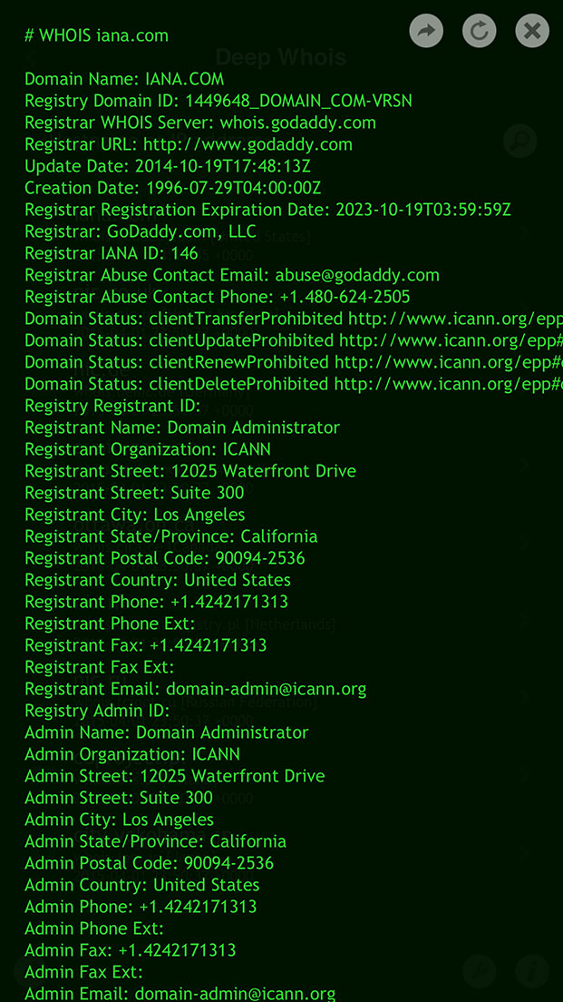 Deep Whois – Domain, IP Address, IPv6, IDN, ASN and Network WHOIS Toolkit  for iPhone, iPad and iOS