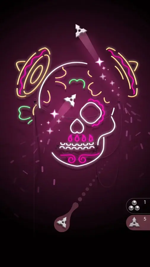 Neon art being smashed in Hit the Light